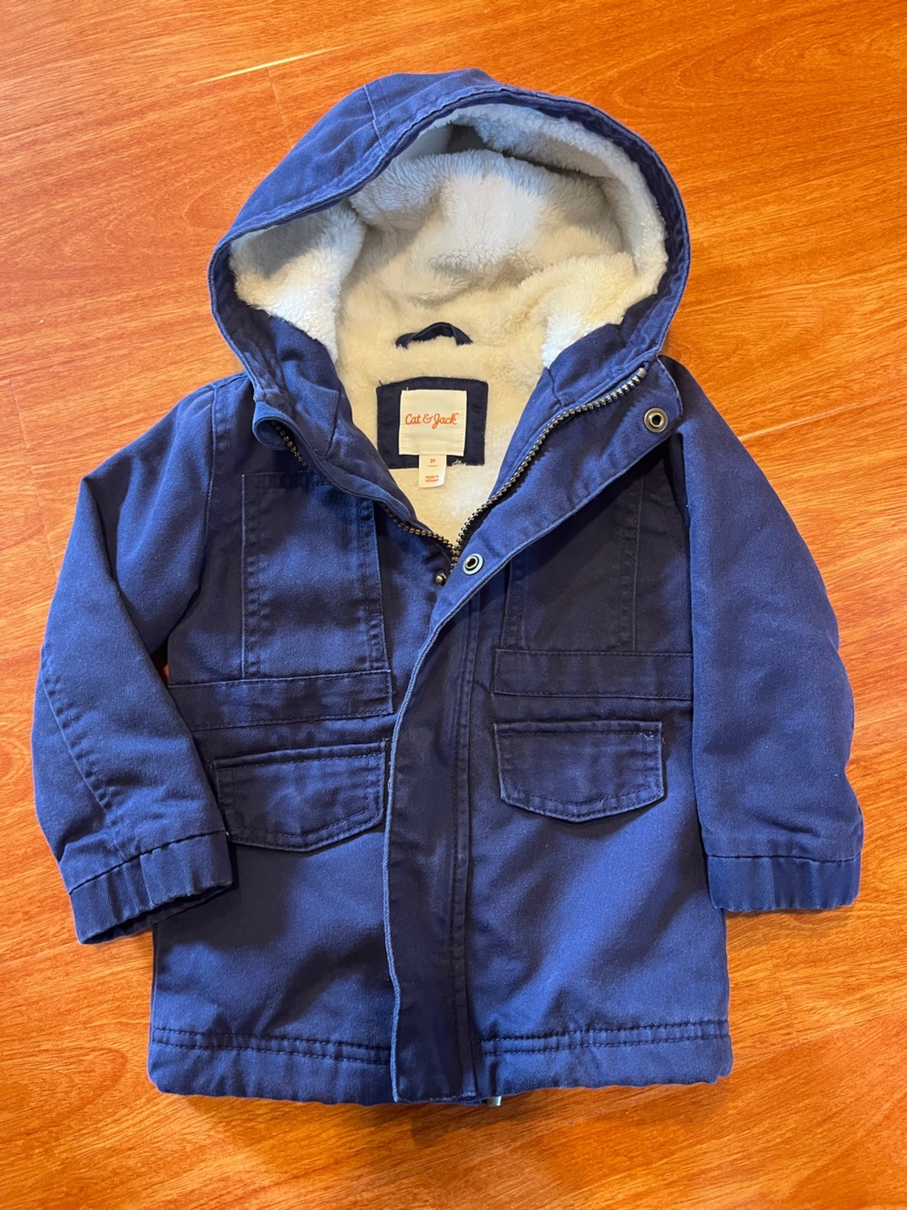 Cat & Jack plush hooded jacket